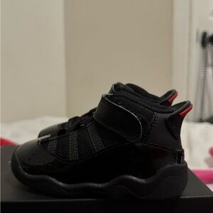Jordan Kids Black and Red Sneakers